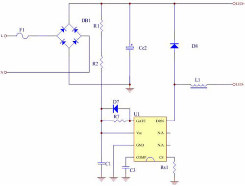 小尺寸非隔離恒流18W【LED凈化燈】燈驅(qū)動方案